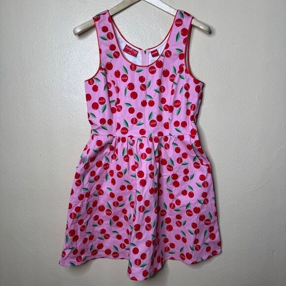 Coca Cola x Stitch Shoppe Dress Women's Large Pink Retro Sleeveless - Picture 2 of 10